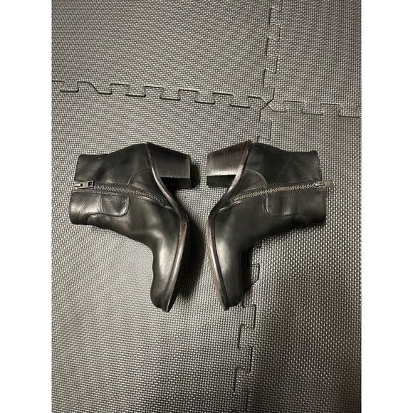 All Saints Womens Black Leather Ankle Booties‎ Side Zip Size 37/6 - Picture 5 of 8